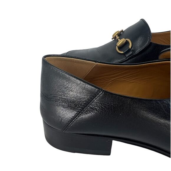 Gucci Goatskin Horsebit Quentin Convertible Mid-Heel Loafers Black - Picture 7 of 16